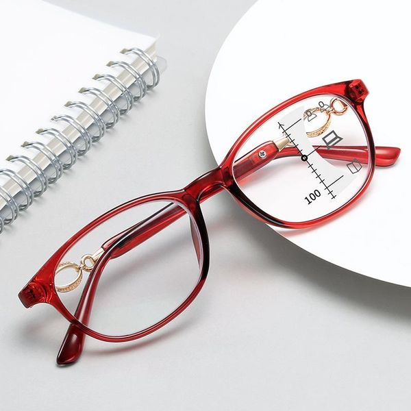 

sunglasses fashion progressive multifocal reading glasses women anti-blue light eyeglasses prescription spectacles diopter +1.0to+4.0, White;black