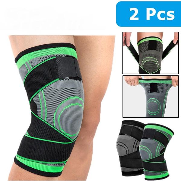 

elbow & knee pads 1 pair men's women's sports pad compression sleeve relieves joint pain outdoor running football fitness elastic, Black;gray
