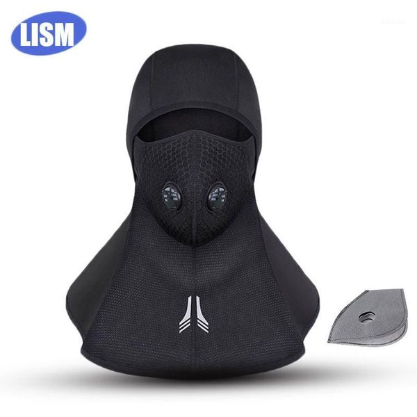 Balaclava Siyah Bisiklet Kayak Kap Bisiklet Şapka Rüzgar Geçirmez Kış Sıcaklığı Yumuşak Bisiklet Maskesi Unisex Caps Maskeleri