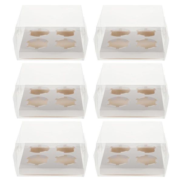 

gift wrap 10pcs disposable transparent dessert cake boxes portable packaging