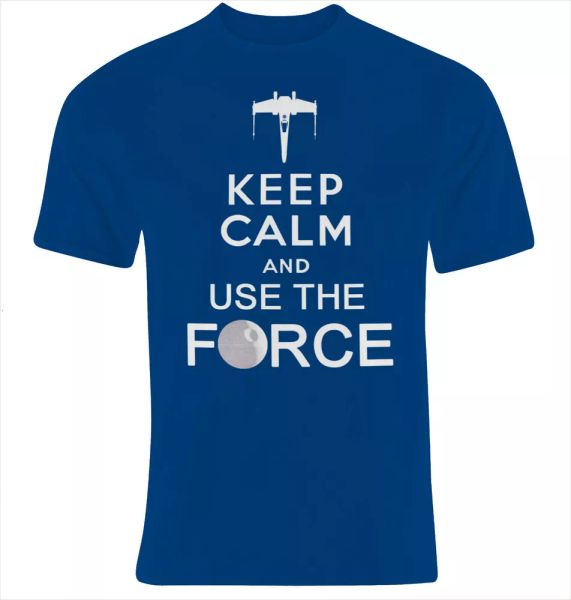 

t-shirt keep calm and use the force-size s m  xl xxl xxxl size new, White;black