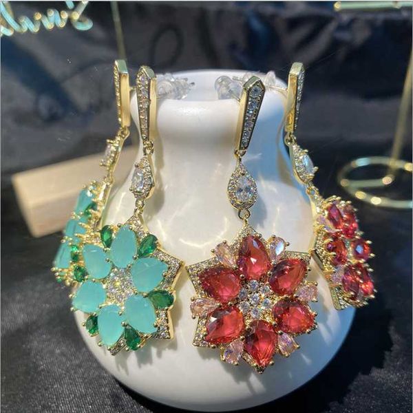 

dangle & chandelier women 2021 earrings color hexagon flower retro wild, Silver