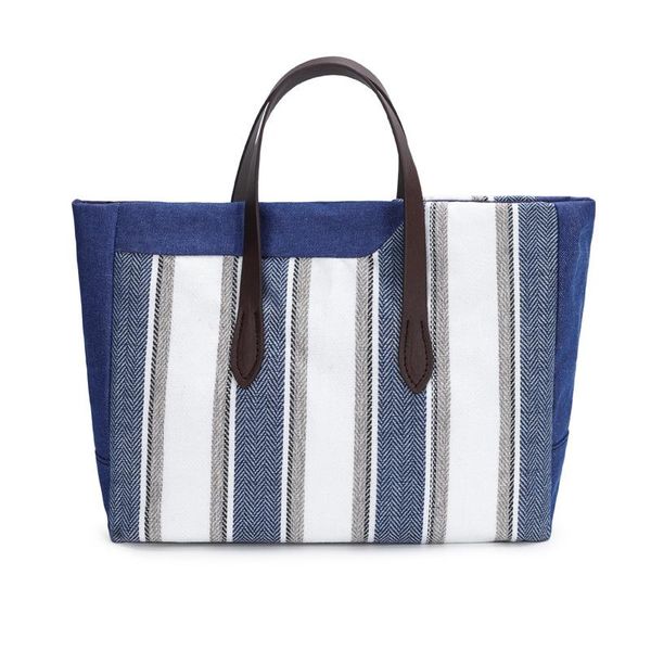

evening bags retro canvas tote bag large capacity daily commuter shoulder fashion stripes