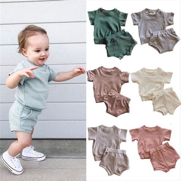 

tytro baby summer clothes sets brand quality toddler boys solid cotton outfits morandi color little kid clothing, White