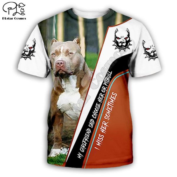 

men's t-shirts funny pitbull dogs 3d full printing fashion t shirt hip hop style tshirt streetwear casual summer drop, White;black