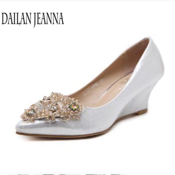 

european single shoe female 2021, version, shallowly beaded water drill, middle heel and working women's j fashion style dress shoes, Black