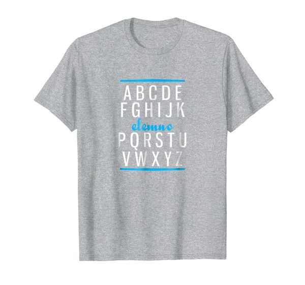 

alphabet elemeno p t-shirt, White;black