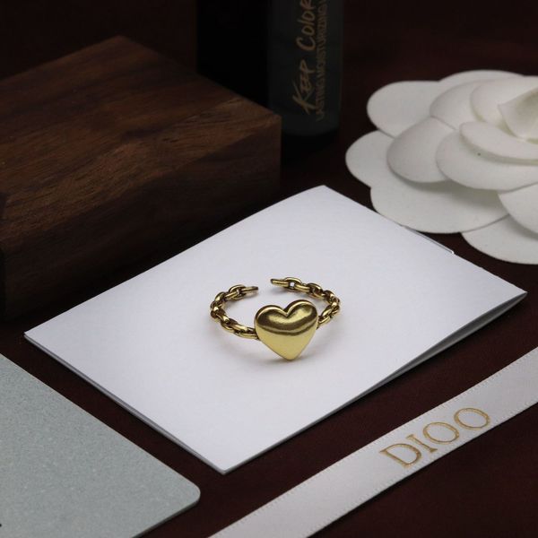 

fashion couple rings 2021 d family letter brass love three piece combination personality, Silver