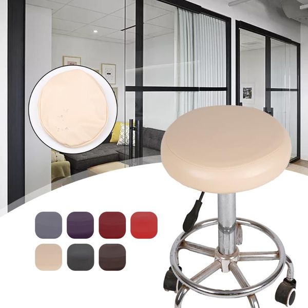 

fashion round chair cover bar stool elastic seat protector solid color for 11-13 inch stools covers
