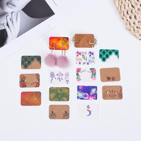 

jewelry pouches, bags card package multi-pattern diy earring ear studs 100 pcs trinket, Pink;blue