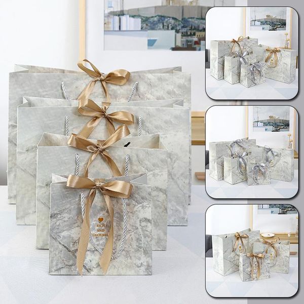 

ins marble pattern gift packaging bag wedding party candy chocolate thick clothing wrap