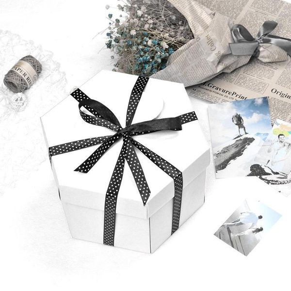 

gift wrap handmade surprise hexagonal explosion box diy po scrapbook anniversary birthday gifts customization