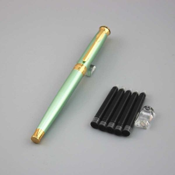 

fountain pens dkw metal pen writing office school supplies material stationery teacher student gift with 5pcs ink sac 042