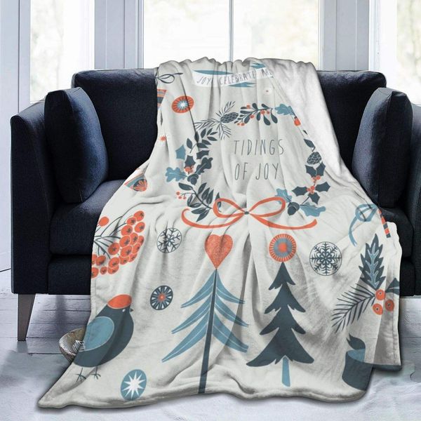 

blanket flannel fleece blanket set of winter christmas icons,elements and illustrations lightweight super soft cozy bed blanket