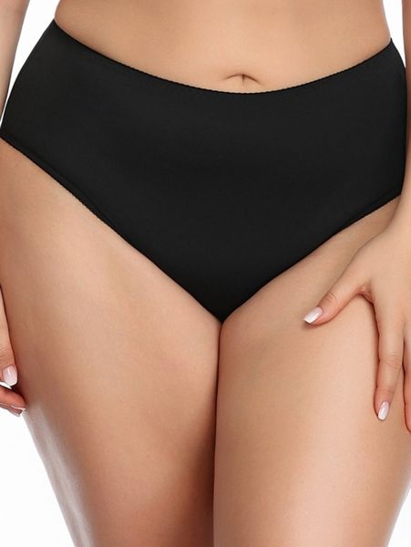 

plus plain seamless panty p8pf#, Black;white