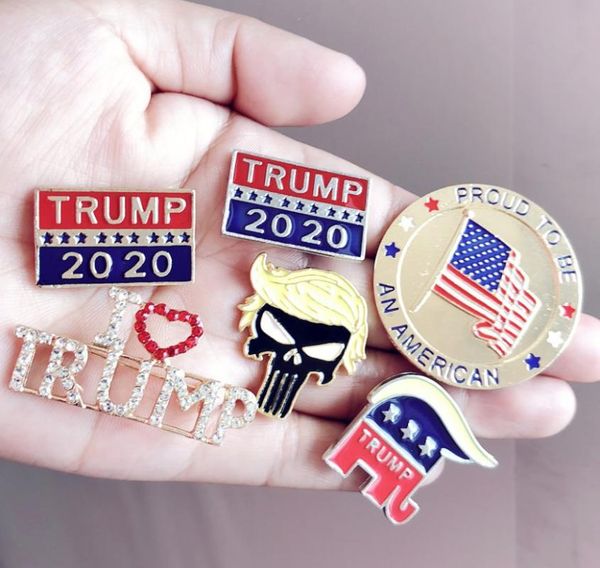 

pins, brooches 2021 flag america square sign trump brooch republican campaign political election enamel pin great badge men jewelry, Gray
