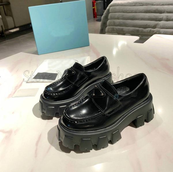 

penny bar loafers shoe monolith chunky thick rubber sole womens designers leather luxurys italy height increasing lady sneaker casual shoe w, Black;white