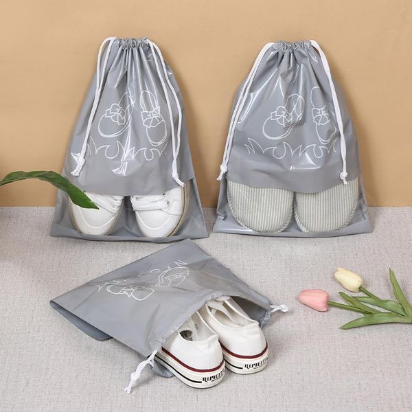 

storage bags 5pcs waterproof shoes bag for travel portable shoe clothes organize non-woven tote drawstring sealed organizer