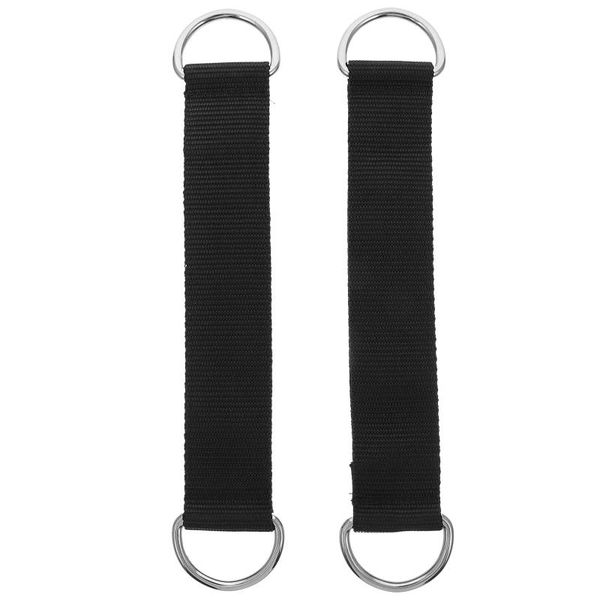 

resistance bands 2pcs practical fitness pulley hanging straps durable supplies (black)