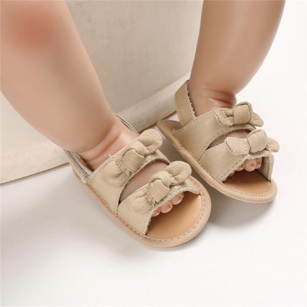 

first walkers toddler baby bowknot sandals solid soft anti-slip walking shoes prewalker princess toddlers born infantil