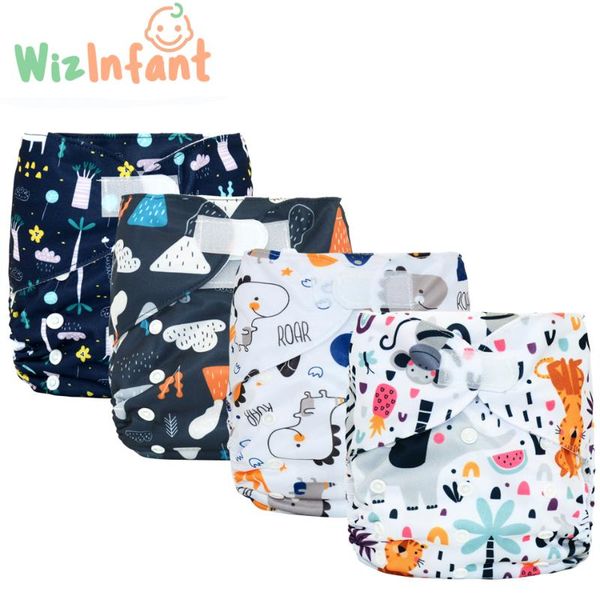 

wizinfant 2pcs/lot washable big size xl cloth diaper eco-friendly adjustable reusable diapers fit 2-5 years baby nappy