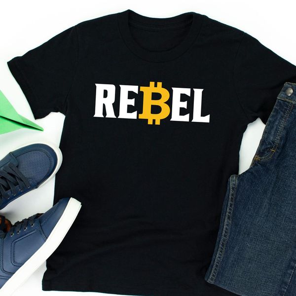 

rebel with bitcoin shirt cryptocurrency shirt bitcoin shirt crypto tee gift hodl, White;black