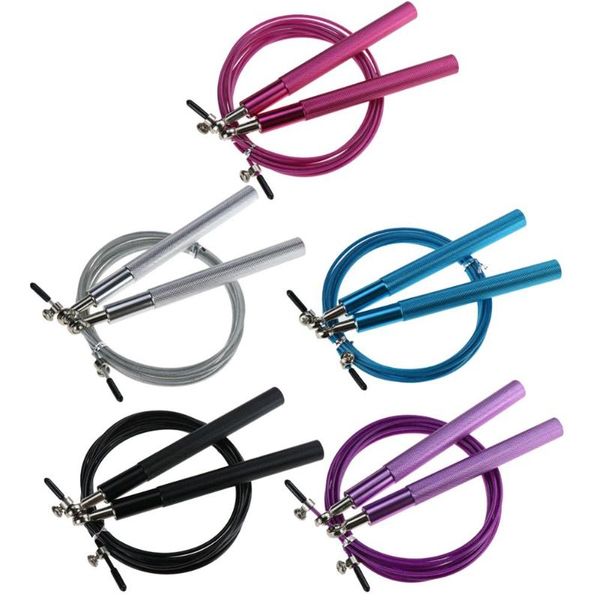 

jump ropes 3 meters aluminum handle steel wire adjustable rope ball bearing skipping portable fitness equipment
