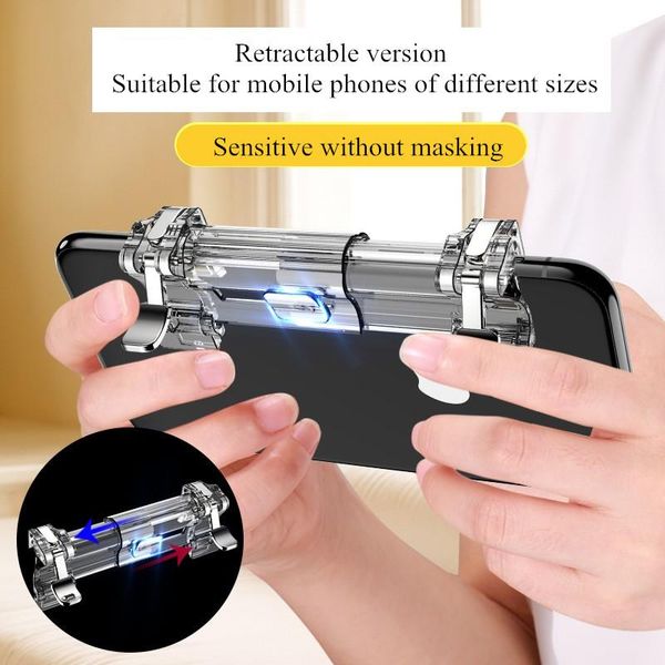 

metal game handle trigger button fire machine shooting mobile phone gaming accessories fr pubg gamepad joystick for controllers & joysticks