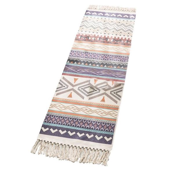 

carpets ethnic style cotton and linen bedroom bedside mats long floor living room sofa carpet machine washable
