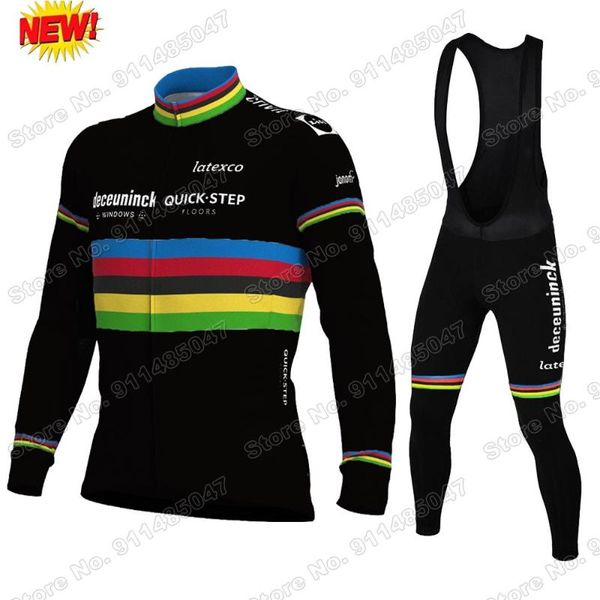 

quick step cycling jersey set black clothing summer mens long sleeve mtb bike road pants bib maillot culotte racing sets, Black;blue
