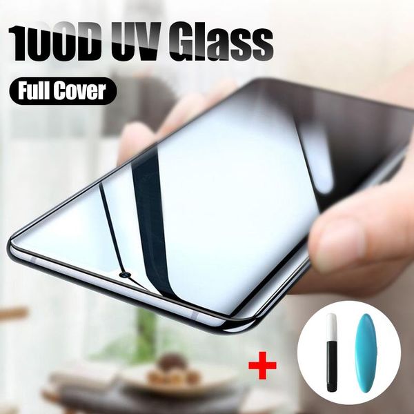 

cell phone screen protectors uv liquid glue tempered glass for huawei p40 p30 p20 pro protector mate 30 20 lite 100d film