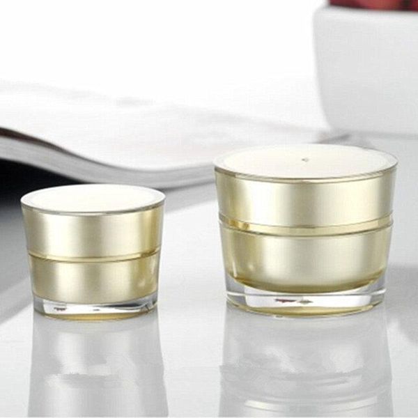 

storage bottles & jars 10pcs/lot 5g empty jar plastic cosmetics 10 grams cream cosmetic packaging golden cone shape acrylic bottle