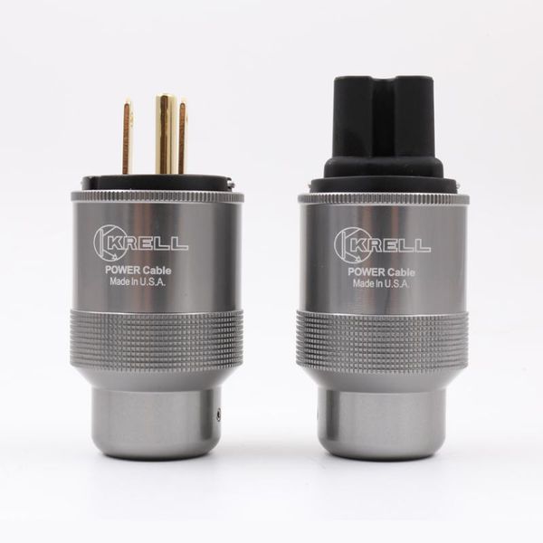 

smart power plugs hifi pair gold plated us plug connector, american standard cord plug+iec female terminals