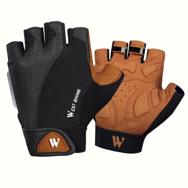

cycling gloves half-finger anti-slip breathable men women anti- mtb bike bicycle motorcycle d0lb, Black