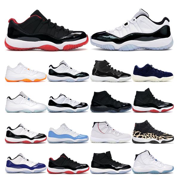 

mens basketball shoes 11s white concord bred 11 citrus 25th anniversary gamma blue iridescent womens sports sneakers trainers outdoor, Black
