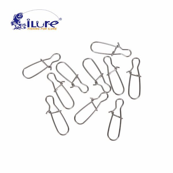 

fishing hooks ilure 100 pcs/lot 7mm-20mm plug pin lock clips stainless steel snap hook vortex accessories pesca