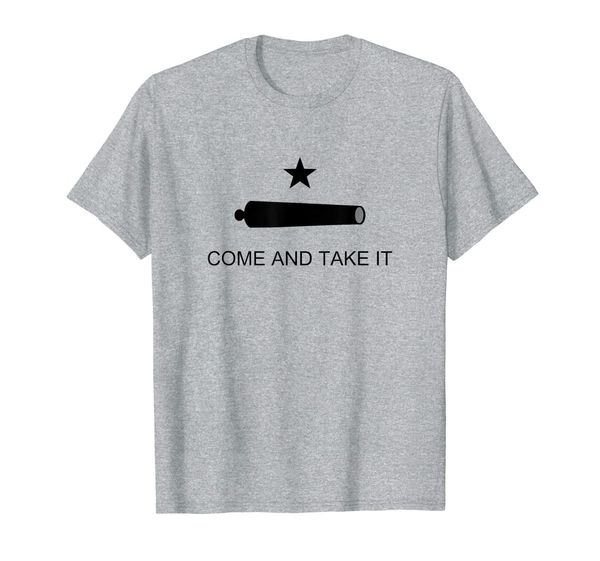 

texas come and take it. historic icon on a great t shirt, White;black