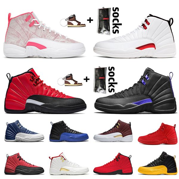 

2021 men womens jumpman 12s twist arctic punch pink basketball shoes 12 sneakers trainers big size us 13 reverse flu game university gold