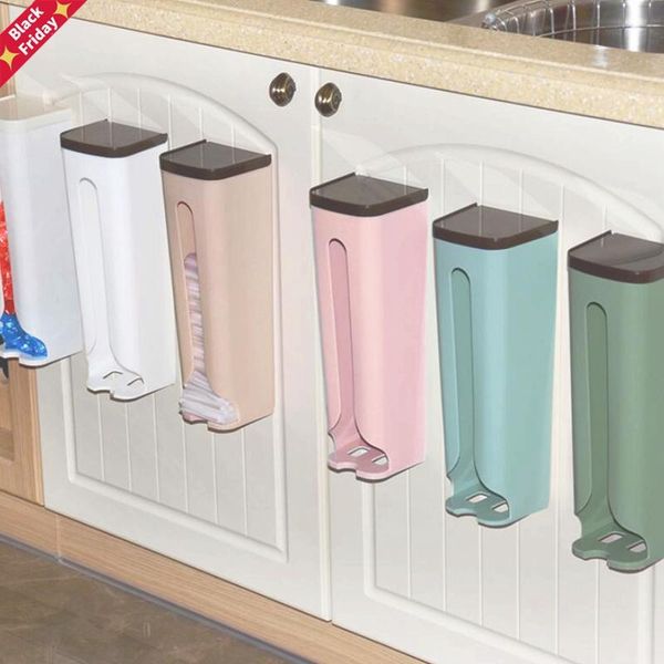 

wonderlife wall-mounted garbage bag storage box plastic removable bottles & jars