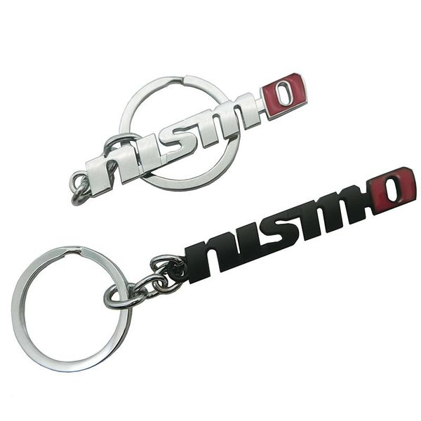 

keychains key ring pendant for nissan nismo emblem j10 j11 teana titan juke note 350z 370z versa sentra qashqai car keychain decoration, Silver