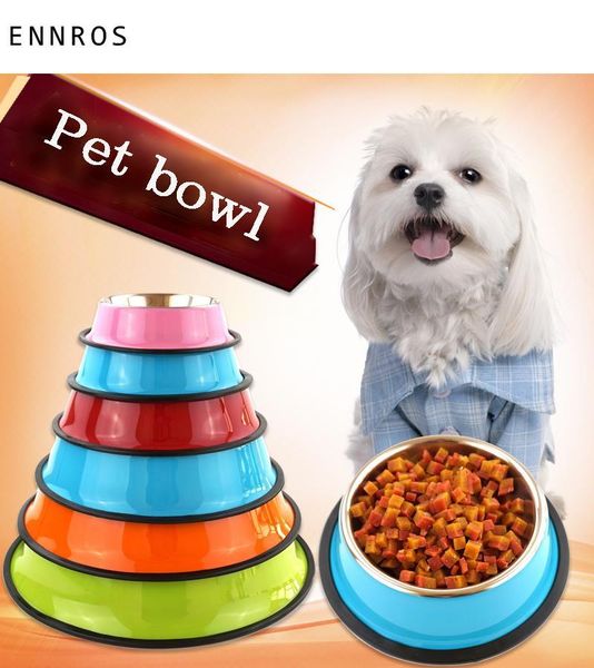 

dog bowl color spray pet stainless steel non-slip and cat single bowls & feeders