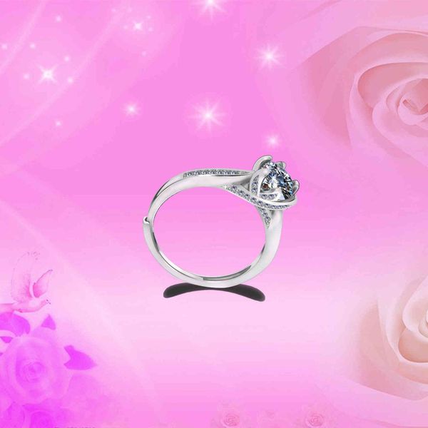 

fashion six tiktok winding mullite drill ring kwai sound fast hand direct broadcast, Silver