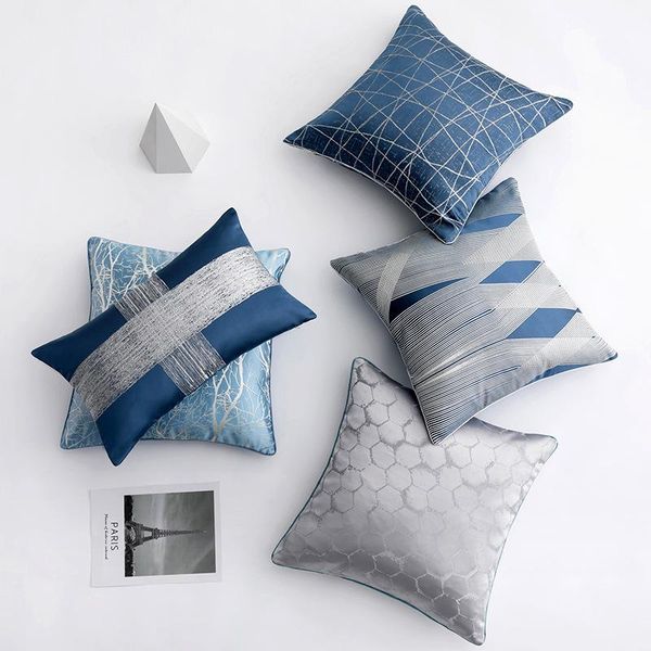 

cushion/decorative pillow simple european diamond plaid geometric cushion case modern light luxury model room decoration hall cover