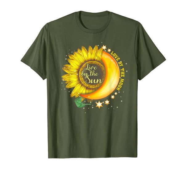 

Live By The Sun Love By The Moon Sunflower T-Shirt, Mainly pictures