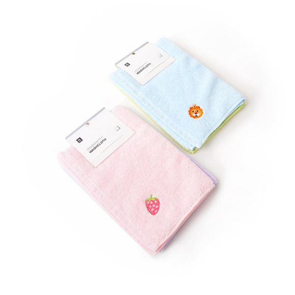 

towel 2pcs/lot toddler soft bathing bathroom towels cute children hand cotton kid bath washcloth for