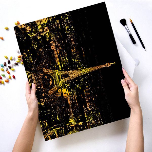 

gold color scratches painting teen scratches art paper card diy magic painting pictures kids graffiti drawing toys