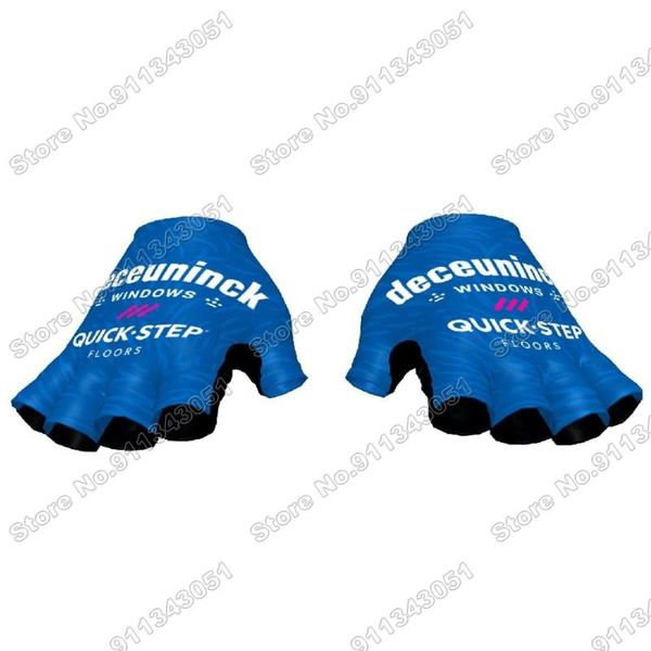 Pro Team 2021 Quick Step Fahrradhandschuhe Blau Fahrradtrikot Gel Halbfingerhandschuh Ein Paar Rennrad MTB Gant Cyclisme