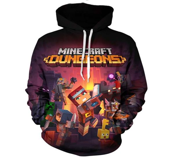 

new personality casual scooby-doo cartoon pattern men's hooded sweater long-sleeved sweater loose, comfortable and soft minecraft, White;black