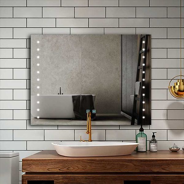 

mirrors modern el residential decor wall lighted backlit vanity bathroom smart bath led