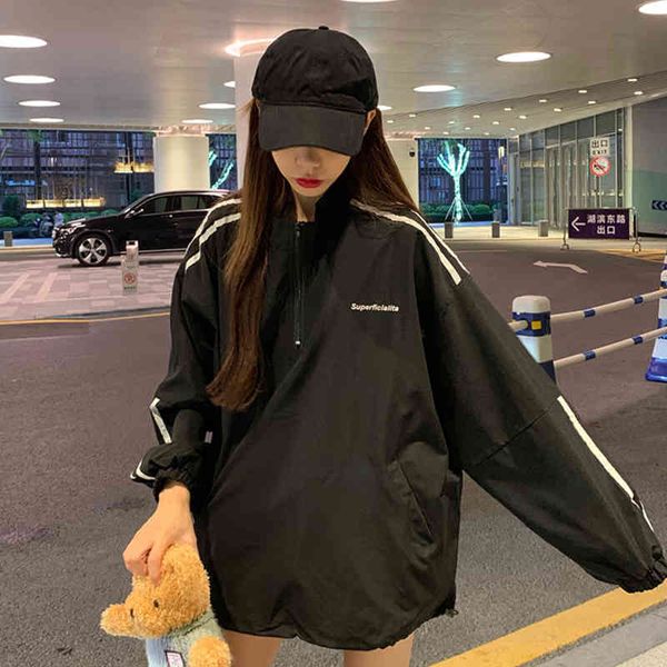 

hoodies ytx152 korean black female sweatshirts design niche sense